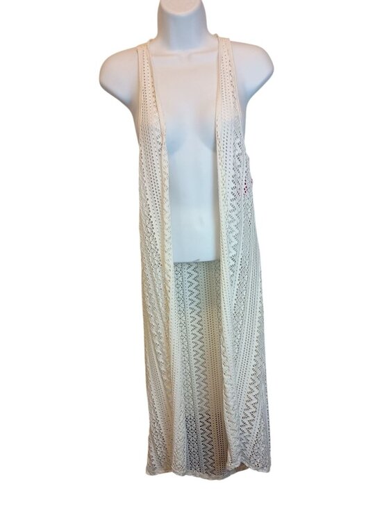 Xhilaration Other - Xhilaration Duster Vest White Sand Women's Sz.S/M New
